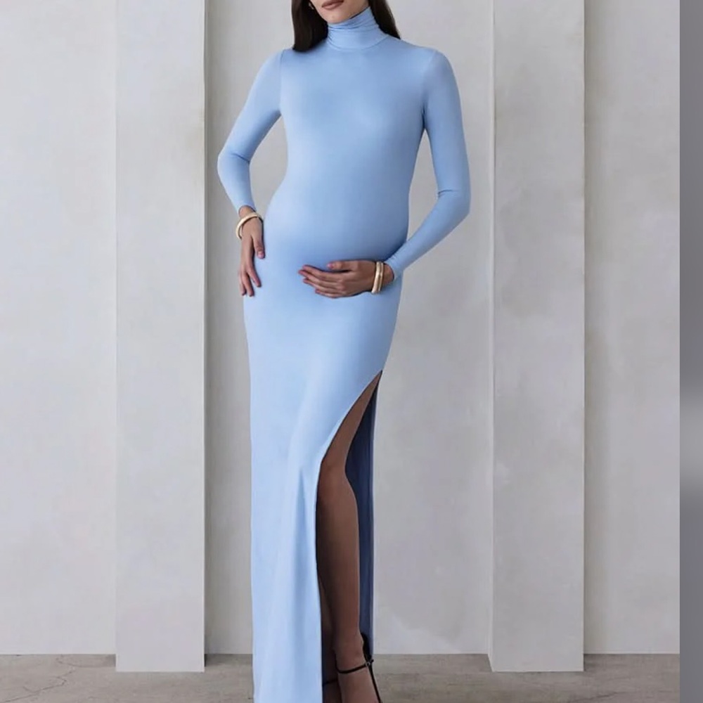 Bumpsuit The Monica Maternity Dress - Powder Blue